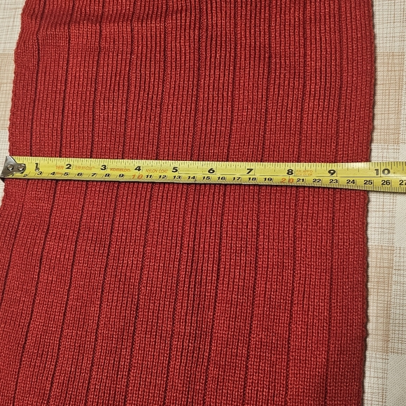 NWOT-Tommy Hilfiger Mens Rubber Flag Patch Tipped Rib Scarf B-1 - Picture 7 of 11